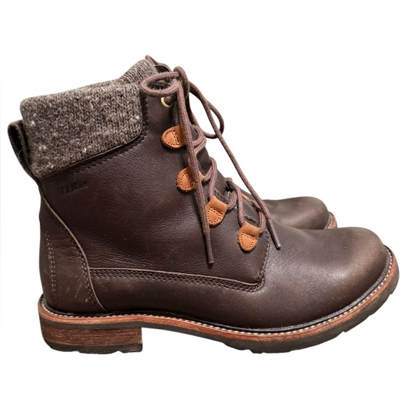 LL Bean Boots Womens 7.5 M East Point Casual Lace Up Ankle Bootie Brown Leather - Picture 1 of 16